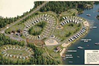 design campground maps, rv park map, outdoor recreation maps, hiking, trail maps
