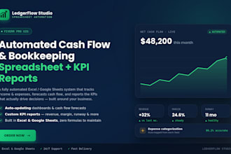 create CRM inventory and cash flow spreadsheet with automated reports