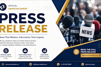 prepare press release distribution and press release writing, PR distribution