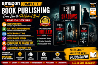 writing editing ingramspark formatting book cover thriller audiobook published