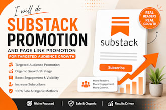 do substack promotion and page link promotion for targeted audience growth