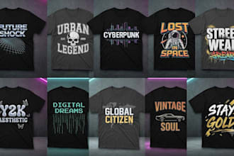 design trendy streetwear and y2k t shirts