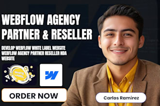 develop webflow white label website webflow agency partner reseller nda website