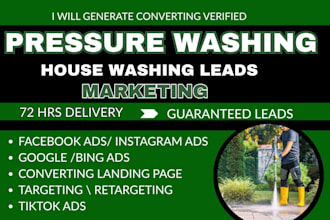 pressure washing leads, house washing leads via facebook ads google ads
