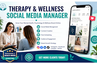 be your therapy psychology, therapy wellness social media marketing manager