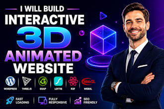 interactive 3d animated website 3d webflow animation spline lottie threejs gsap
