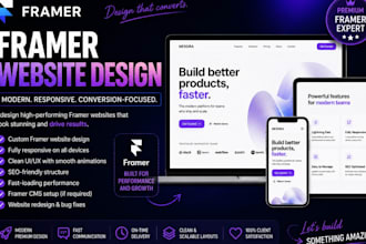 design a modern framer website for saas, startup, agency and business