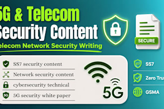 write expert telecom network security content, reports, and technical briefs