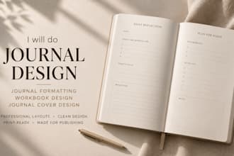 do journal design journal formatting workbook design journal cover design