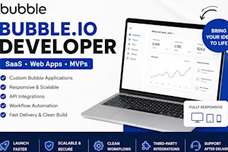 do bubble io developer job, build bubble website bubble io app, bubble saas mvp