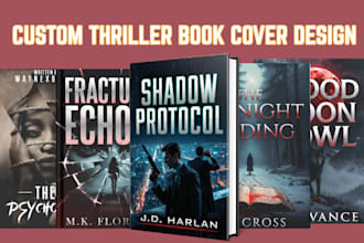 design professional thriller, mystery and crime book covers