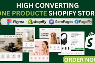 design a high converting one product shopify store
