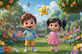 do 3d ai kids animated video, ai cartoon animation video, ai animation