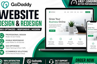 design godaddy website, redesign godaddy SEO, godaddy builder godaddy eccomerce