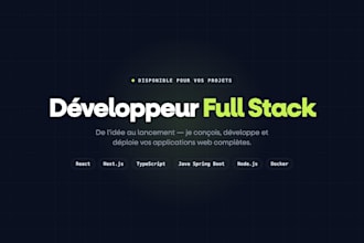 je vais developper votre application web saas fullstack