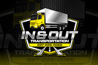 design premium trucking and logistics logo brand identity