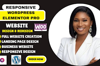 design an elementor landing page or sales page