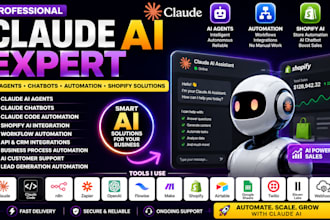 build claude ai agents, chatbots, automation, and shopify custom ai tools