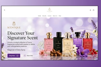 design perfume shopify store fragrance store perfume shopify perfume website