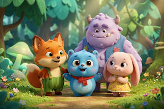design cute cartoon characters