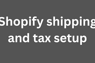 setup shopify shipping shipping and tax