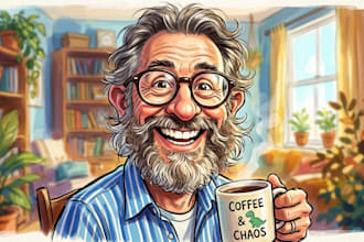 draw digital caricature portraits from photos
