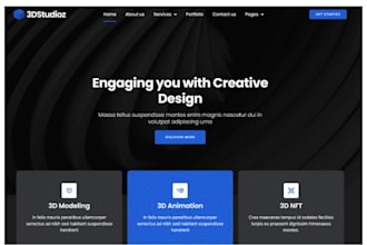 design wix website VR studio website 3d portfolio immersive showcase website