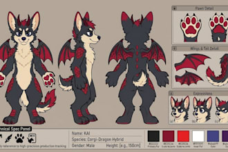 create anthro oc character furry reference sheet furry ref sheet nsfw ref sheet
