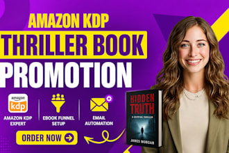 do amazon KDP thriller book promotion ebook funnel setup with email automation