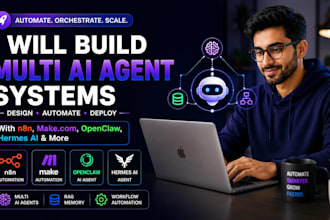 build multi ai agent system with n8n automation makecom openclaw hermes ai agent