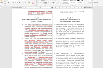 draft contracts, mou, and legal letters in english, indonesian, or both