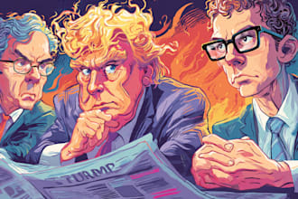 do digital political cartoon for political cartoon