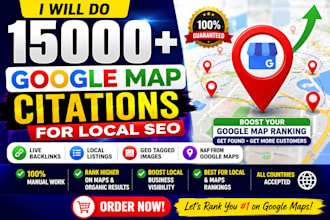 15000 google map citations for local seo
