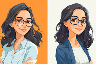 draw portrait avatar cartoon from photo