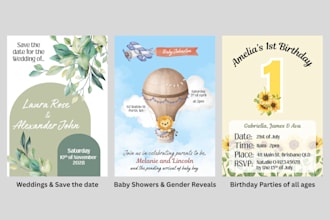 design custom printable invitations for your next event