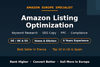 write and optimize your amazon listing for europe and UK