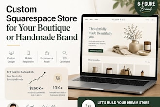 design a custom squarespace store for your boutique or handmade brand