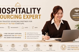 source all suppliers for your hospitality startup