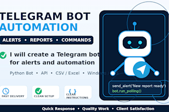 create a telegram bot for alerts and automation