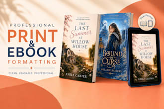 format your book for kindle, KDP, ingramspark and lulu