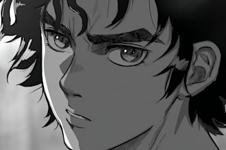 draw digital manga pages and traditional comic book illustration