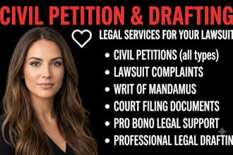 draft a petition for your civil lawsuit
