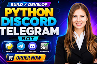 build python automation web scraper telegram and discord bots