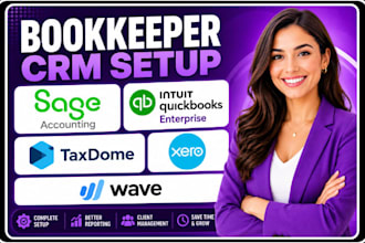 setup bookkeeper crm sage accounting quickbooks enterprise taxdome xero wave