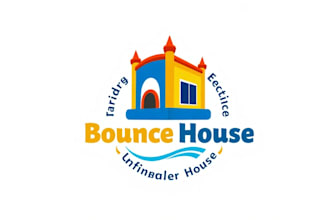 create a custom bounce house logo design