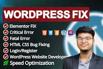 fix wordpress errors, bugs, and optimize website speed