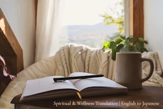 translate english to japanese for wellness and spiritual content