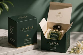 do product packaging design, label design, box bag design with mordern branding