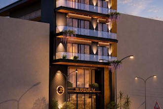 design a complete modern residential villa