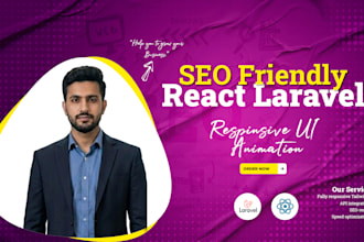 professional react and laravel SEO ready react website